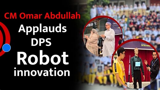 25K views · 150 reactions | Techknow 2025 turned futuristic when a robot built by DPS students stole the limelight. From delivering the welcome speech to introducing itself, the AI marvel left the audience in awe — including the Chief Minister of Kashmir, Omar Abdullah. A glimpse into how innovation is reshaping education in the Valley. #Kashmir #AI #technology #machinelearning #Innovation #OmarAbdullah #DPS #science #education #techknowledge #robotics | Awaz-The Voice | Facebook