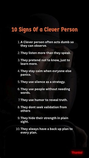 10 Signs of people who are Clever 🧠 #shorts #psychology #lifelessons #shortsusa
