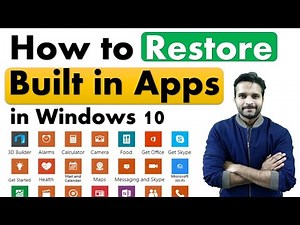 How to Restore Uninstalled Built in Apps in Windows 10 | in Hindi