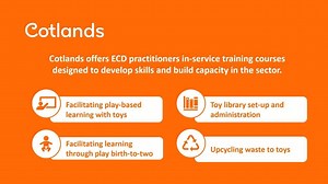 Cotlands offers ECD practitioners training courses designed to develop skills and build capacity in the sector. Parenting support training is also offered. To book a course, visit cotlands.org/trainingcalendar #ecd #ecdcapacitybuilding #toylibraries | Cotlands