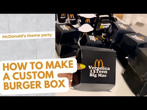 Step by Step Tutorial: How to make a Customized Burger Box #papercraft #beginnerfriendly #cricut