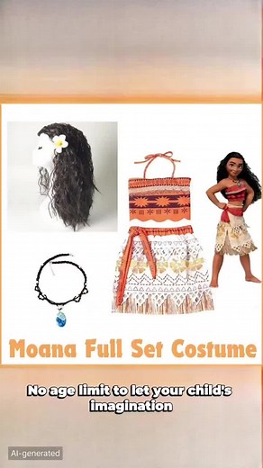 Moana Full Set Costume