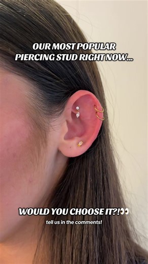 No more “starter stud” disappointment ✨ We’ve got the perfect piercing studs so you can leave with the finished look from day one ! That means: ✔️ No bulky basics ✔️ No prematurely swapping jewellery ✔️ No sacrificing style for healing Our upgraded piercing studs are designed to be safe for fresh piercings and cute enough to be your forever piece. You get the ear stack you actually want immediately. You can choose jewellery that looks intentional, elevated, and styled right after your piercing a