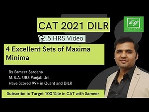 Maxima - Minima Based DILR || 4 Sets Comprehensively Covering The Concept For CAT