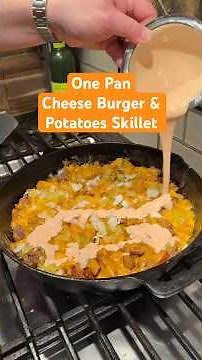One-Pan Cheeseburger Potato Skillet (20 Minutes!) 🍔🥔