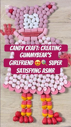 Making Gummybear’s Girlfriend with Cute Candies 🍬✨ ASMR Satisfying Build #shorts #candycitycrafted