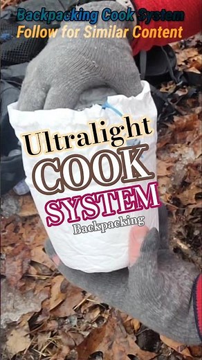 Ultralight Backpacking Cook System