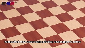 GSE Games & Sports Expert Professional Tournament Chess Board Only, Sapele & Maple Inlaid Chessboard, Chess Board for Beginners, Kids, Adults (Extra Large: 21.25" / Square: 2.25" Brown)