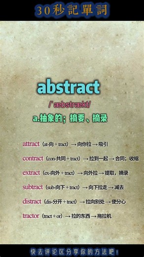 [128]最熟悉的陌生词-abstract