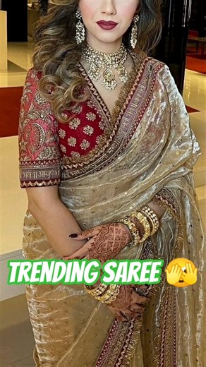 ✨♥️ New trendy partywear saree design 2026#shorts#shortsfeed#youtubeshorts#trending#sareedesign#yt