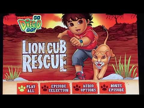 NICKELODEON GO DIEGO GO! Lion Cub Rescue DVD Menu Walkthrough 🇦🇺