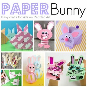 How to make paper rabbits step by step! - Red Ted Art - Kids Crafts