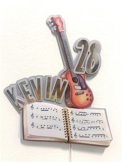 Personalized Guitar Cake Topper | Music Lover Birthday Decorations - Etsy