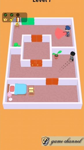 robbery escape: sneak & run 😉😉 gameplay // l game channel // android & ios game #mobilegame #shorts