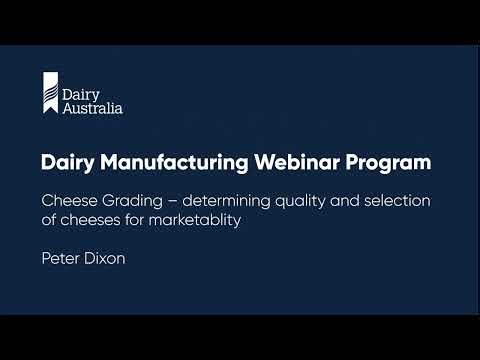 Determining quality and selection of cheeses for marketability | Dairy Manufacturing Webinar Program