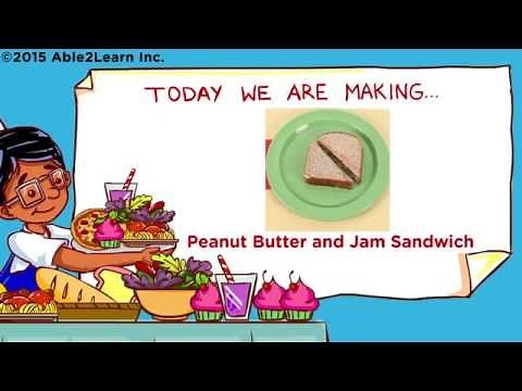 Let's Cook! Life Skills - Kids with Autism - Peanut Butter and Jam Sandwich