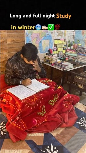Long and full night study trick in winter🥶📚🔥#shortsfeed #motivation #exam #youtubeshorts #viral