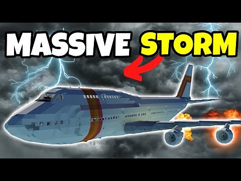 Massive Storm CRASHES 747 After Lightning Strike In Stormworks!