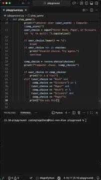 Upgraded Rock Paper Scissors in the Terminal | Python Best of 5