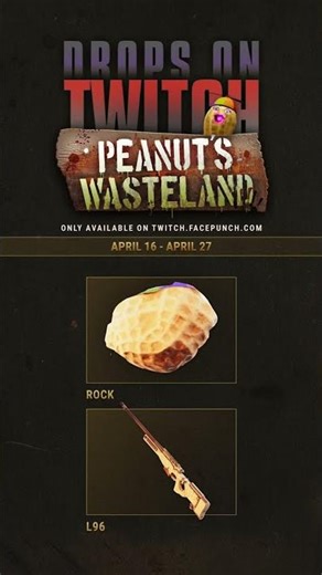 Due to popular demand, Peanut's Wasteland Twitch Drops are here! 🥜☢️💧