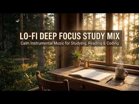 🎧 Lo-Fi Deep Focus Study Mix | Calm Instrumental Music for Studying, Reading & Coding
