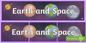 Earth and Space Display Banner