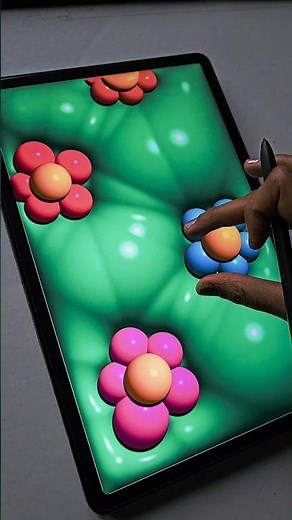 3D Art #shorts #ibispaintx #flowers #3ddrawing