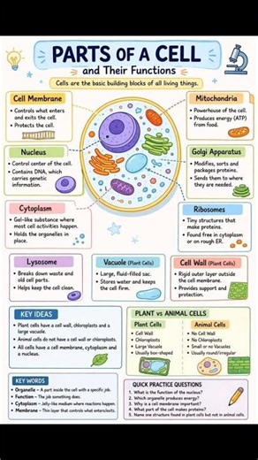 Structure of Cell and their Functions #biology