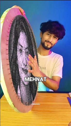 Finally Trending string art potrait base le aaya (Part-2) #stringartcrafts #mrsurenzo