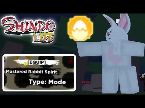 [CODE] Mastered Rabbit Spirit SAGE MODE SHOWCASE! New Easter Event Update! Shindo Life RellGames