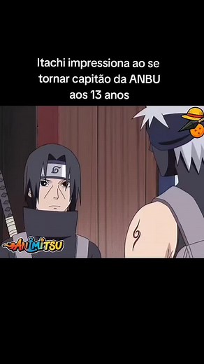 Linha do tempo resumida de Itachi na ANBU 11 anos → Entra oficialmente para a ANBU, após se formar na Academia aos 7 e virar chūnin aos 10. 13 anos → Torna-se capitão da ANBU, o mais jovem da história do vilarejo. Participação na ANBU → Atua secretamente sob ordens do Terceiro Hokage e do Danzō, sendo peça-chave na vigilância do clã Uchiha durante o período de tensão política em Konoha. #animes #anime #naruto #narutoanime #sasuke #itachiuchiha #shippuden | Animitsu