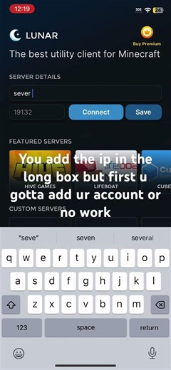 How to use lunar proxy btw u add the ip in ur add server play.lunarbedrock.com