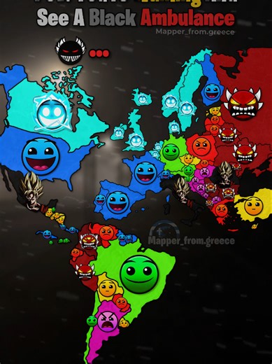 Explanation: The black ambulance is an urban legend that says it cruises at night to abduct people, particularly children, to steal their 0rg@n$ for sale... CR:@GeoExplorerWorld 🌍 and I hope y'all have a great day 🙏❤️ #map #mapper #mapper_from_greece