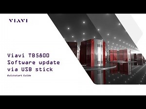 Viavi / JDSU TB5800 Firmware Upgrade via USB