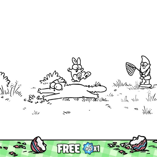 Simon's cat is having a blast with the Easter bunny! 🐱🐰 | Simon's Cat - Crunch Time