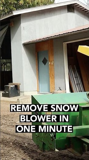 Removing snow blower attachment in one minute!