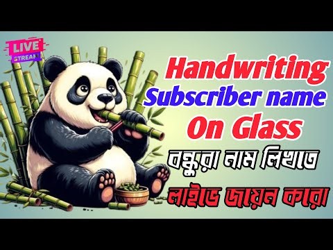 handwriting subscriber name on screen #live