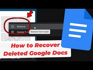 How to Recover Deleted Google Docs (Restore File)
