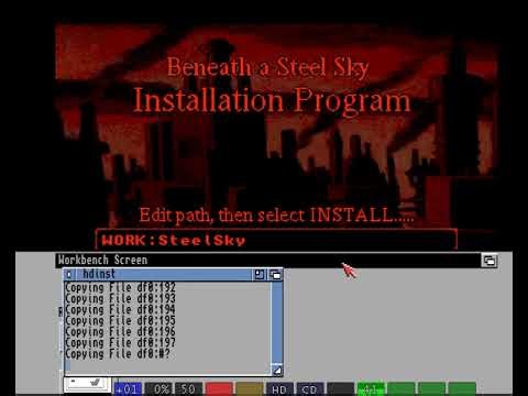 Beneath a Steel Sky - Amiga 600 HD Installation longplay.