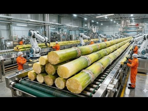 Inside the Factory: How Unbelievable Sugarcane To Made Sugar | Full Manufacturing Process