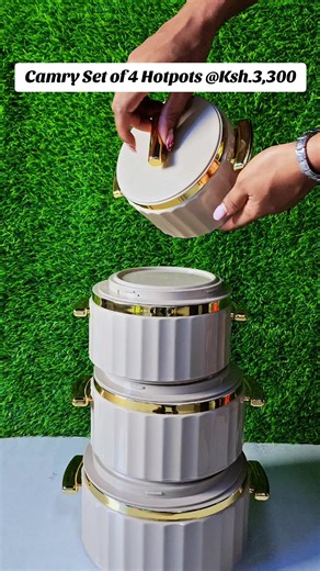 Camry Set of 4 Hotpots ✅ CAPACITIES •1000ml •1500ml •2500ml •3500ml LOCATION: ROYAL PALMS MALL CENTER WING B SECOND FLOOR SHOP NO BF34 & FOURTH FLOOR BT71 CALL/WHATSAPP TO ORDER: 0729367526 0758590996 #valholdings #hotpot #kitchenhacks #fyp #foryoupage