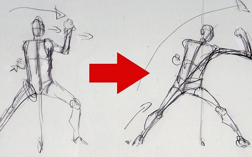 【漫画大神教你画】速写人体姿态僵硬怎么破？DC大神David Finch 示范讲解如何画出丰富的人体动态