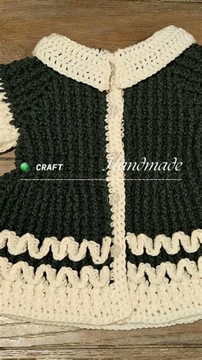 Girl's Crochet Ruffle Coat