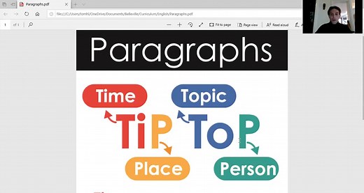Y3 - TiP ToP Paragraphs video explanation