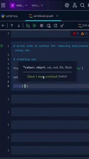 Remove Duplicates in Python #shorts