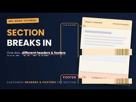 How to Use Section Breaks in Word to Get Different Headers & Footers (Step-by-Step)