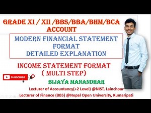 Multi Step Income Statement Format | Class 11 & 12, Account | New Model Question 2078 | NEB\\ HSEB