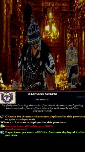 Kislev Atamans Get a Trait that Boosts Everything From a Building that Decreases Income 100%