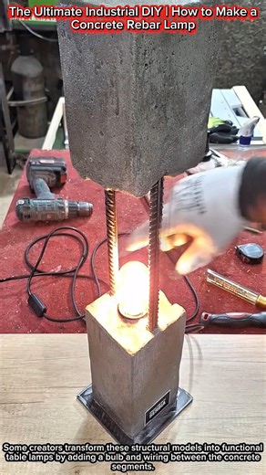 The Ultimate Industrial DIY | How to Make a Concrete Rebar Lamp