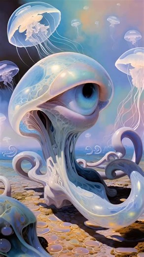 LENOLE on Instagram: "A fragile tension between life and something watching back. Organic forms grow like glassed flesh — translucent, breathing, almost alive. There’s a quiet fear inside the clarity: beauty that feels too sentient, too close. Neo-organic surrealism where transparency reveals what should stay hidden. #LenoleArt #NeoOrganic #SurrealArt #FutureFear"